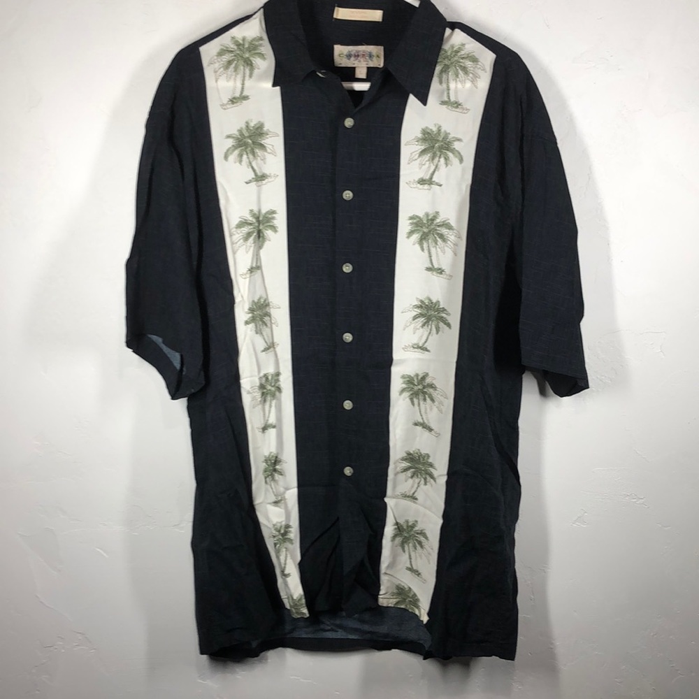 Campia palm tree button down shirt size large